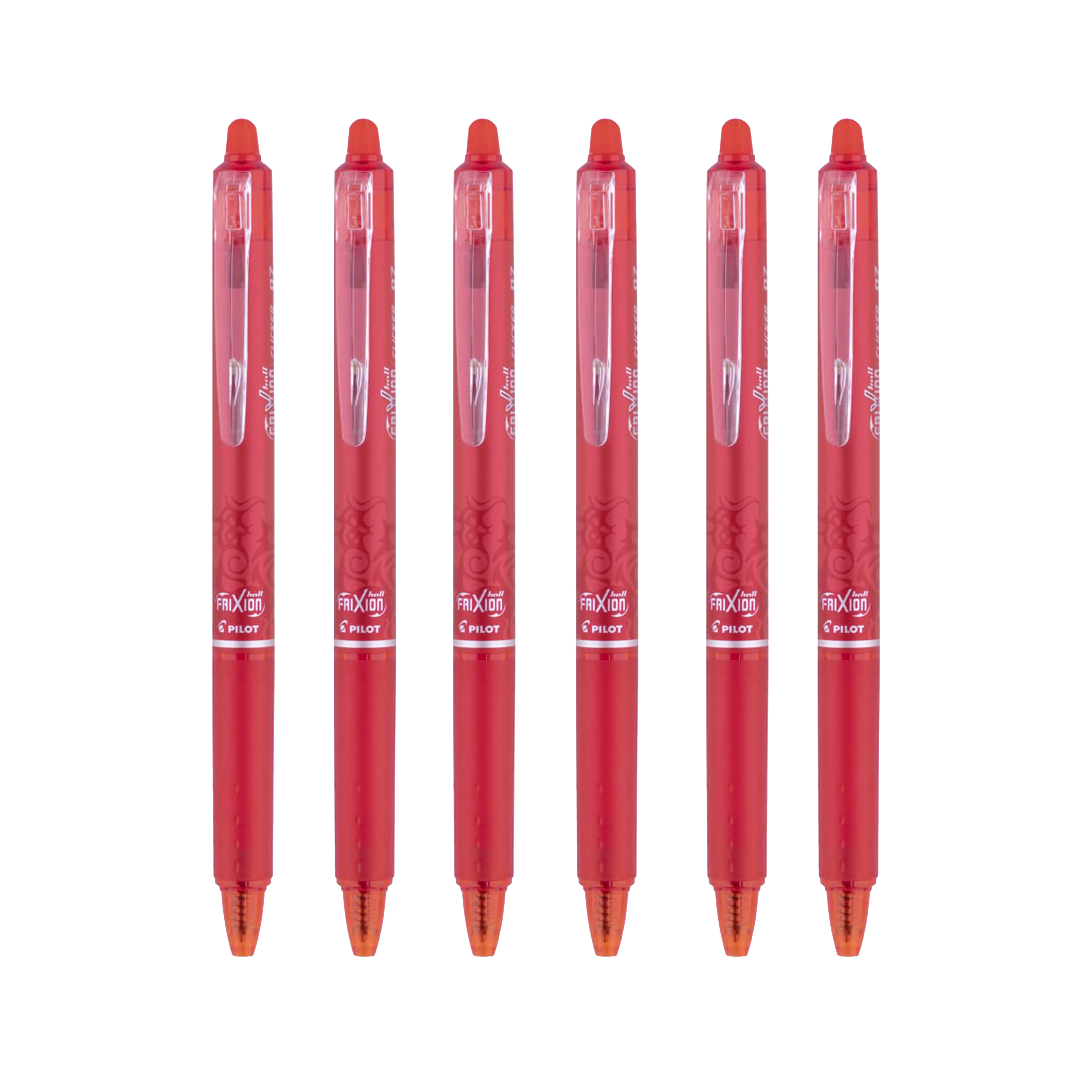 PILOT FriXion Ball 0.7mm Red Gel Pens – Pack of 6 Fine Point Erasable Pens